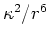 \(\ensuremath{\kappa^2}\xspace /r^6\)
